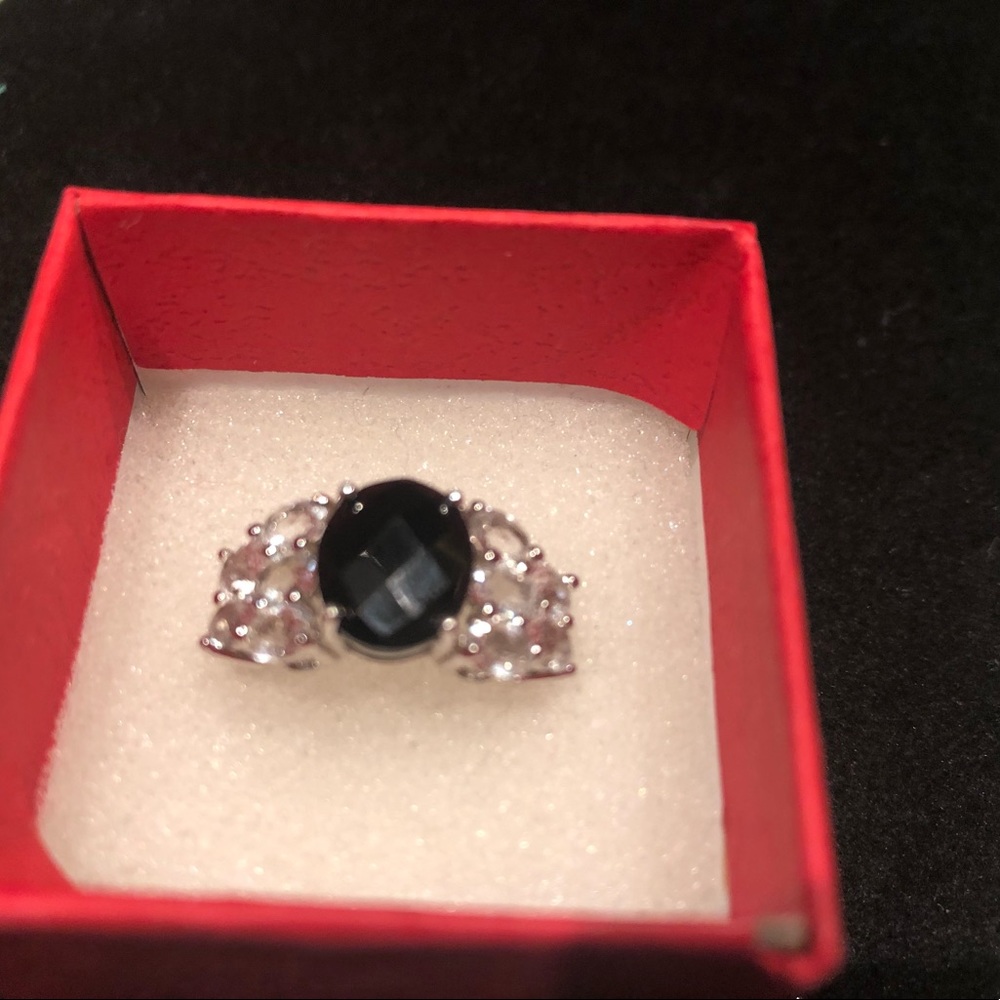 Black & Silver Ring Size 6